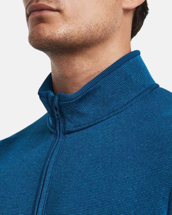 Men's UA Storm SweaterFleece ¼ Zip, Blue, pdpMainDesktop image number 3